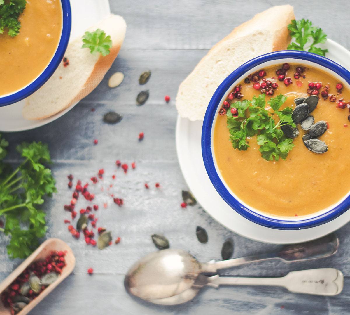Sopa Creme de Cenoura, Batata e Alho-Poró